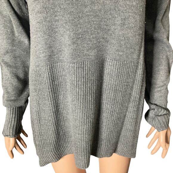 Loft Lounge Sweater Womens Medium Ribbed Womens Gray Size Medium - Picture 5 of 13